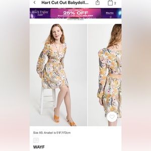 Wayf | Dresses | Nwt Wayf Hart Cutout Babydoll Mini Dress | Poshmark